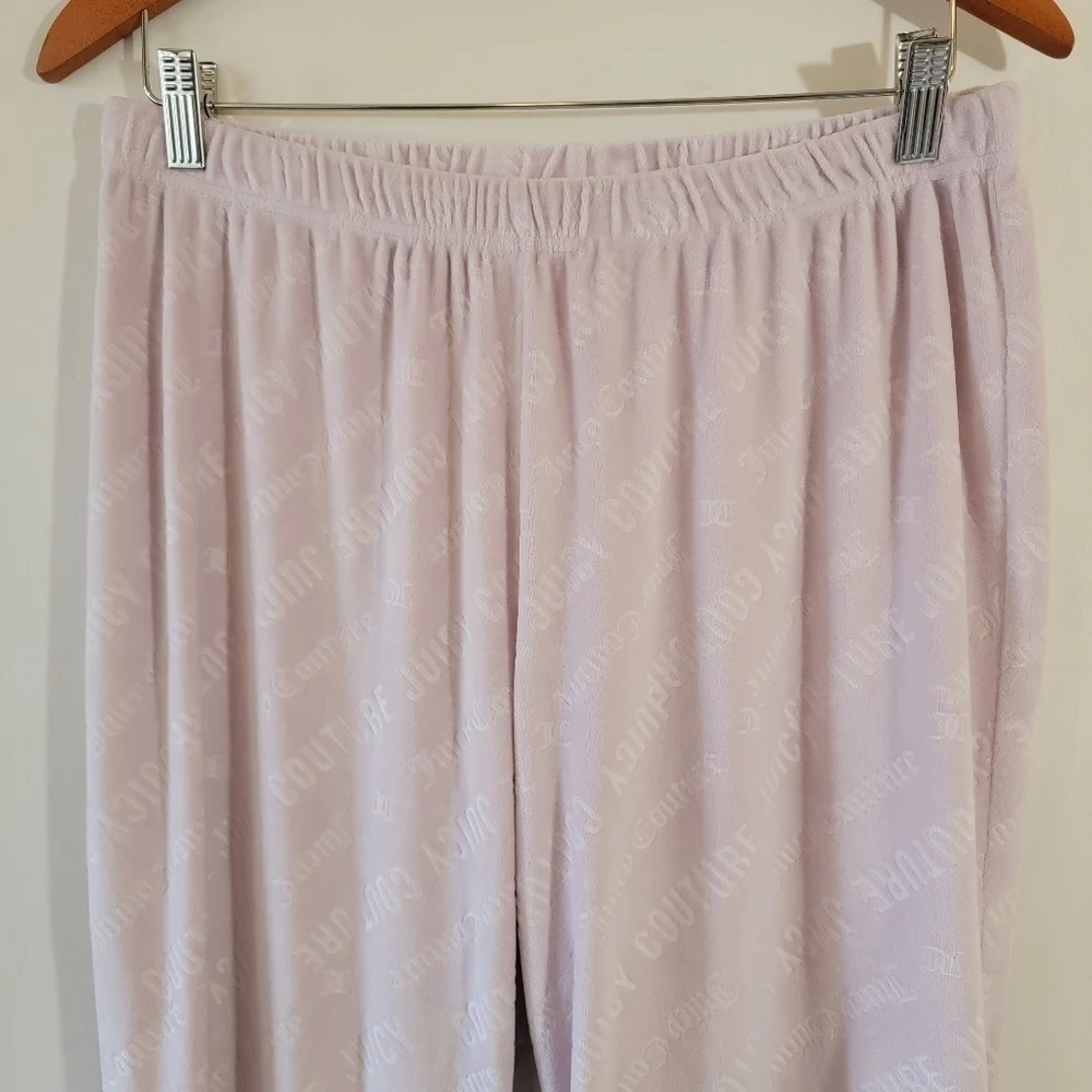 Juicy Couture Women's Y2K Terry Cloth Sleepwear Trackpants Sz L Elastic Waist
